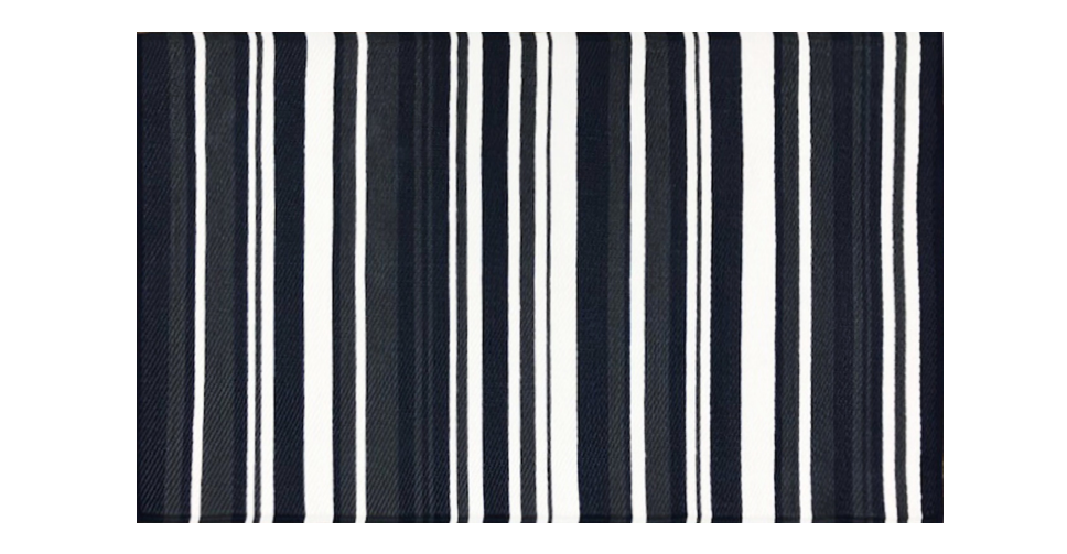 Alfombra PET modelo Broadway azul con gris y blanco 90 x 150 cm.