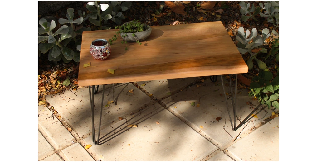 Mesa de centro rectangular en madera de lenga - vista alternativa