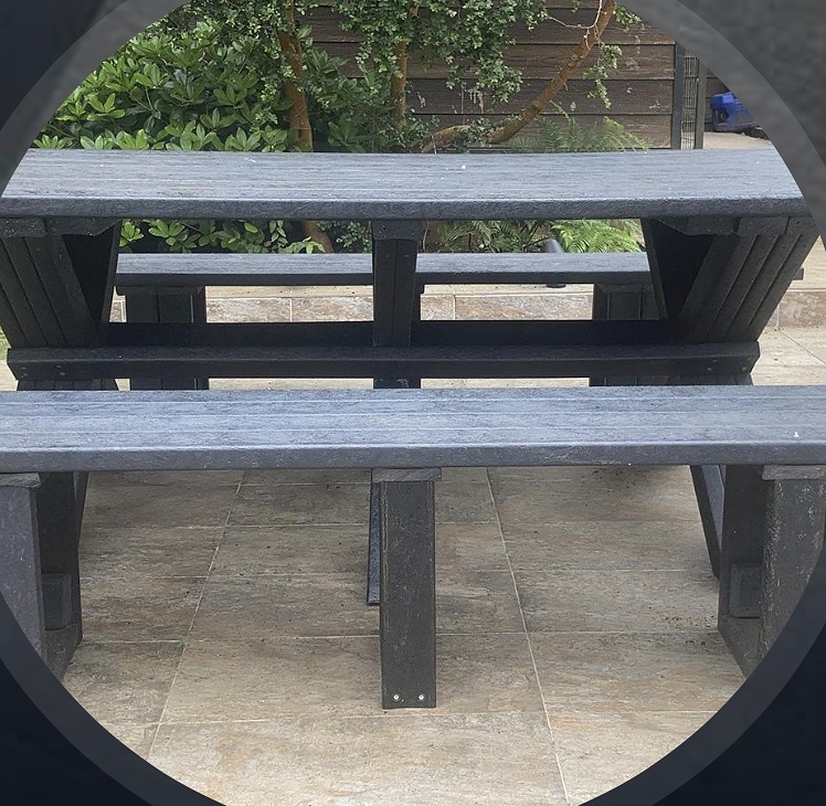 Mesa de comedor de terraza X de ecotabla - vista alternativa