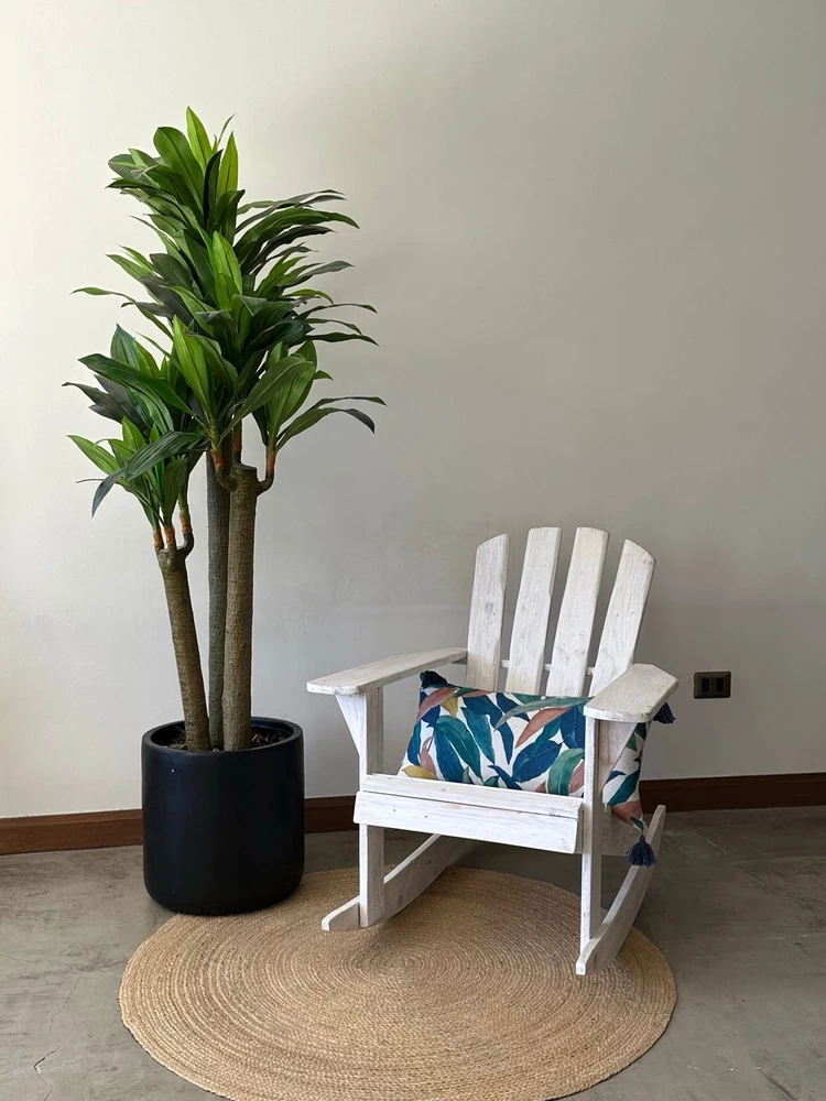 Silla mecedora de madera de pallets reciclados - vista alternativa