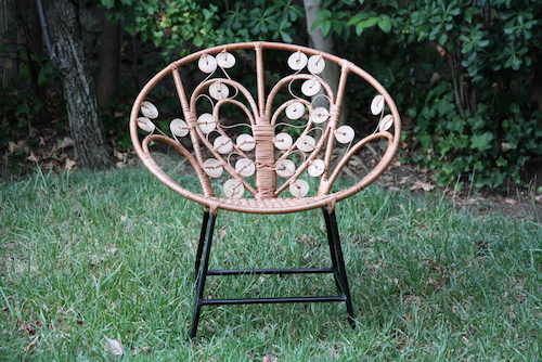Silla de mimbre modelo Pavo Real - vista alternativa