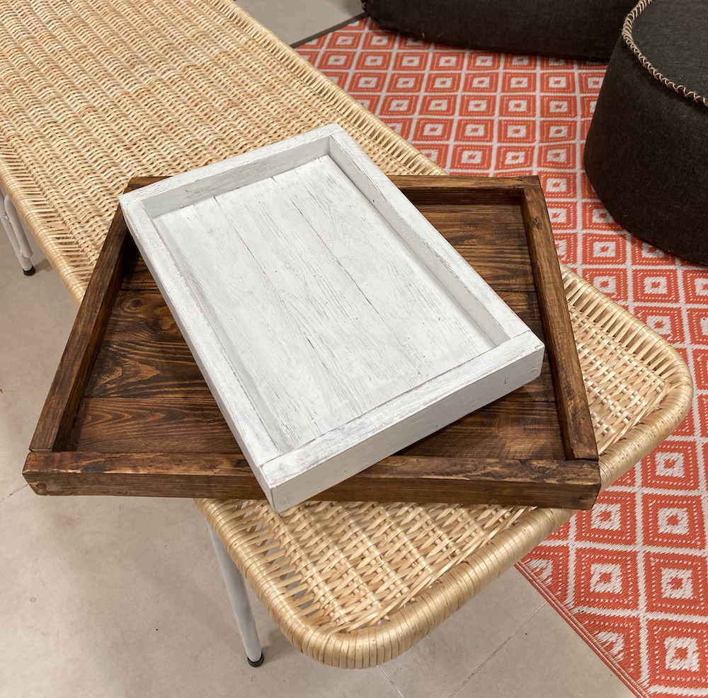Bandeja de madera de pallets reciclados