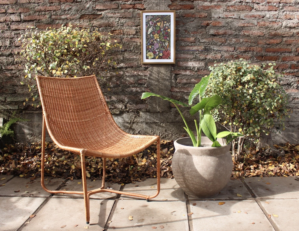 Silla de mimbre modelo Bandurria