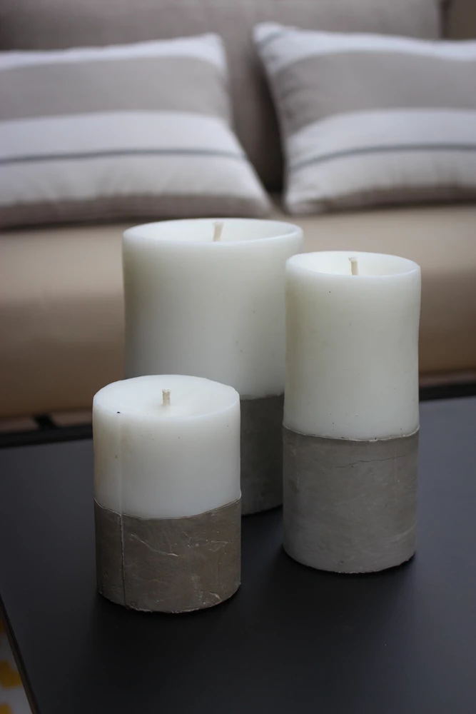 Velas circulares con base de hormigón - vista alternativa