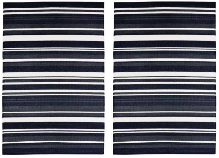 Alfombra PET modelo Broadway azul con gris y blanco 90 x 150 cm. - vista alternativa