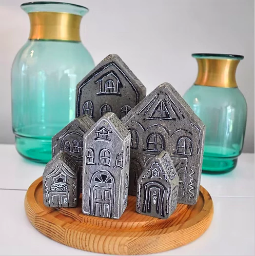Set de 6 casas holandesas de hormigón - vista alternativa