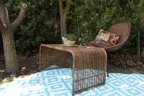 Mesa de mimbre modelo Carpintero