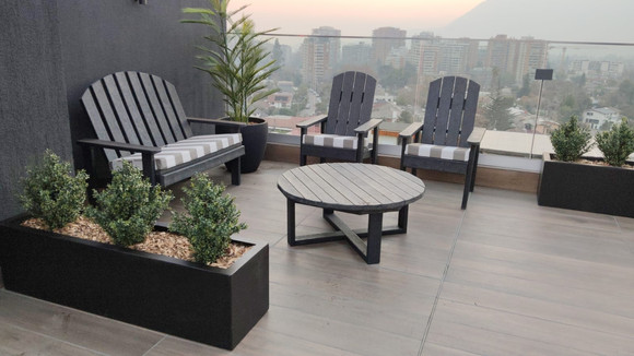 Mesa circular de ecotabla