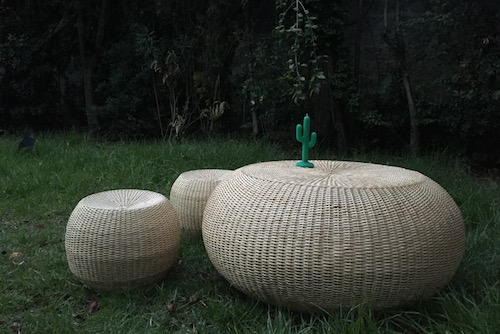 Mesa de mimbre Pilpilén grande