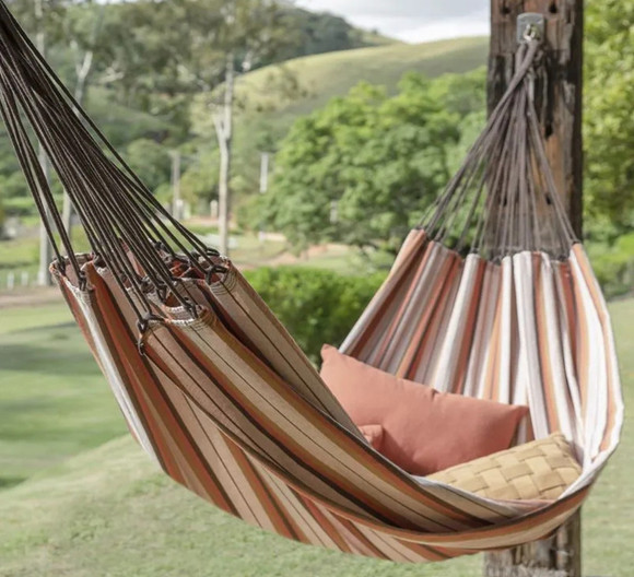 Hamaca de algodón y plástico reciclado modelo Terra