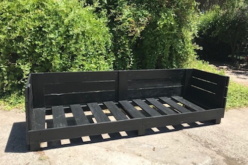 Sillón de pallet de 3 cuerpos modelo Sole