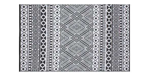 Alfombra PET modelo Relic negro con blanco 240 x 300 cm.