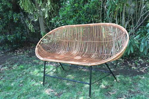 Sillón de mimbre Chincol de 2 plazas palito - 