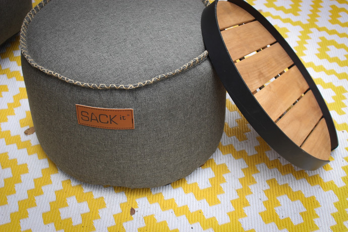 Puf redondo 100% de exterior Cobana Drum - muebles impermeables premium daneses especiales para exterior varios colores puf redondo comodo.jpg