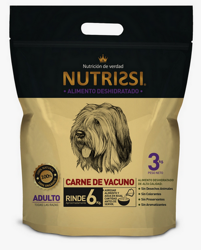 Nutrissi Carne Vacuno equivale 6Kg de pellet