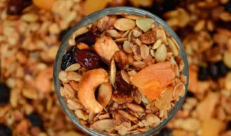 Granola de manzanas caramelizadas, 