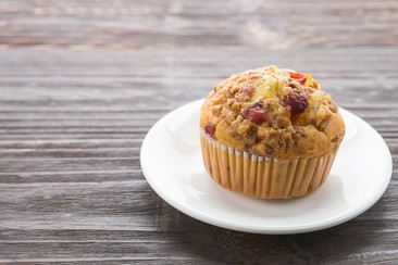 Muffins de banana y cranberries