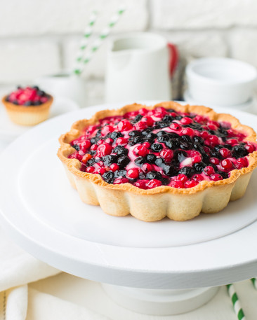Tarta vegana chocoberries
