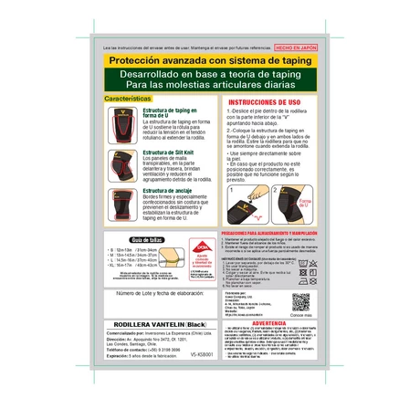 RODILLERA VANTELIN (L,BLACK) - vista alternativa