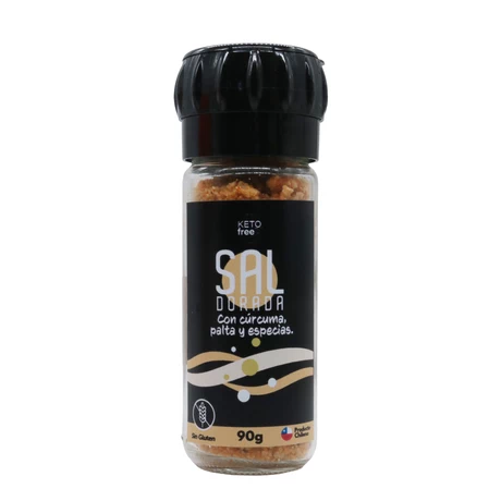 Sal dorada cúrcuma linaza orégano 90g, Keto Free 
