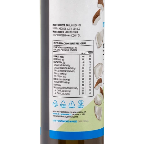 Mct aceite de coco 250 ml, manare - vista alternativa