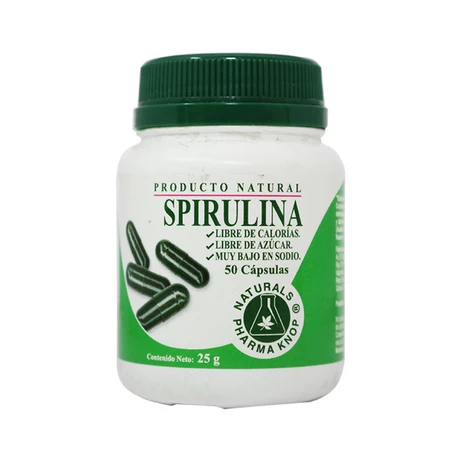 Spirulina 400 mg x 50 cápsulas - Pharma Knop® - vista alternativa