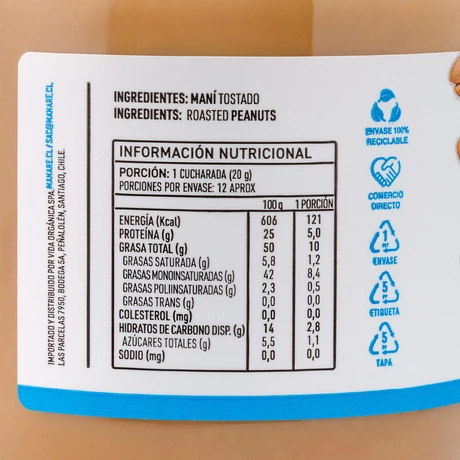 Mantequilla de maní - vista alternativa