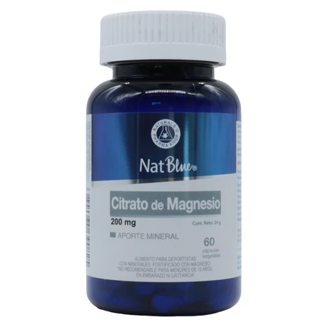 Citrato de magnesio 200 mg x60 cápsulas vegetales, Natblue®