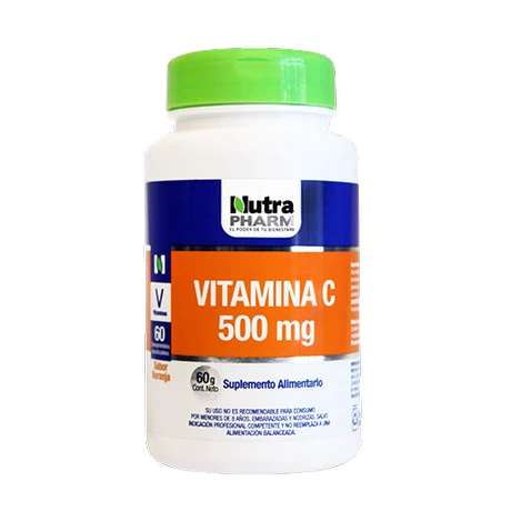 Vitamina C 500 mg x 60 comprimidos masticables - Nutrapharm
