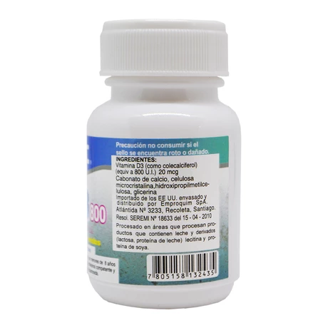 Vitamina D3 800 UI x 90 comprimidos - FDC - vista alternativa