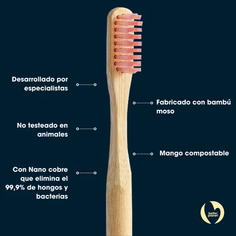 Cepillo de Dental Biodegradable Rosado 1 un - vista alternativa
