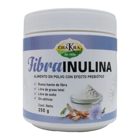 Fibra Inulina prebiótica pura en polvo 250g, CDV 