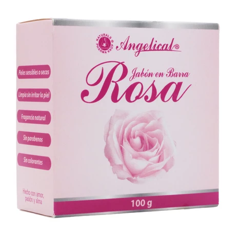Jabón en barra de Rosa 100 g  - Angelical®