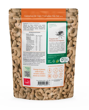 Castañas de Caju sin sal 250 g, Very Gut - vista alternativa