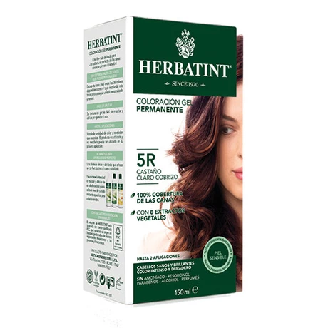 Tintura Permanente 5R Castaño Claro Cobrizo Herbatint