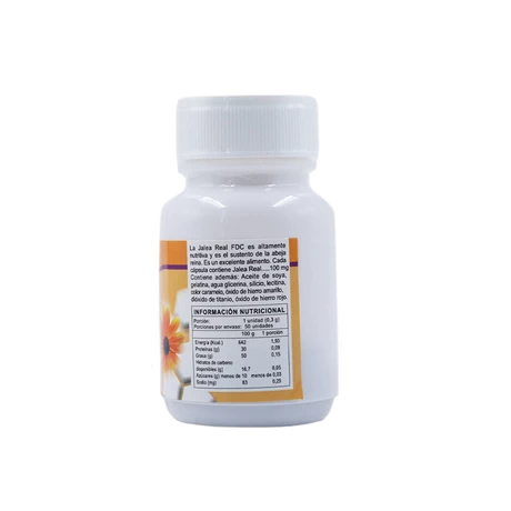 Jalea Real de abeja reina 100 mg x 50 cápsulas - FDC - vista alternativa