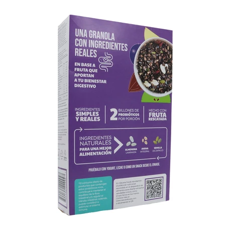 Granola probiótica chocolate almendra 300g, Cascara  - vista alternativa