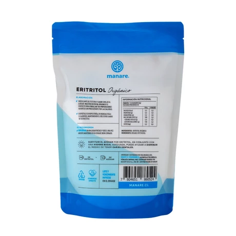 Endulzante eritritol orgánico 400 g, manare - vista alternativa