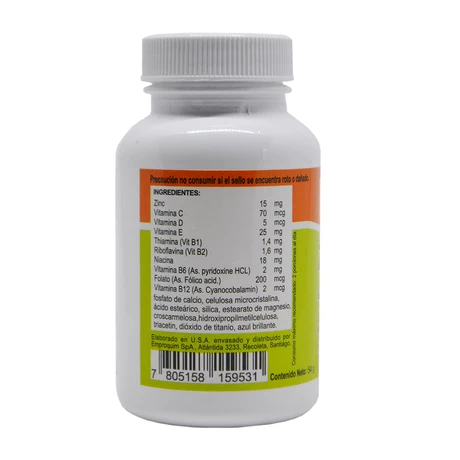 Zinc 4 kitt x 90 comprimidos - FDC - vista alternativa