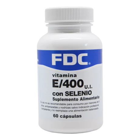 Vitamina E 400 UI + Selenio x 60 cápsulas - FDC