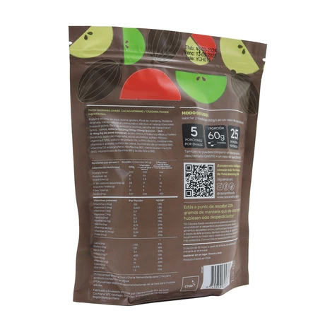 Yuno morning shake cacao 300 g, Cascara - vista alternativa