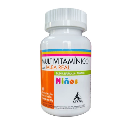 Multivitamínico con Jalea Real Niños x60 comprimidos masticables, Knop Laboratorios