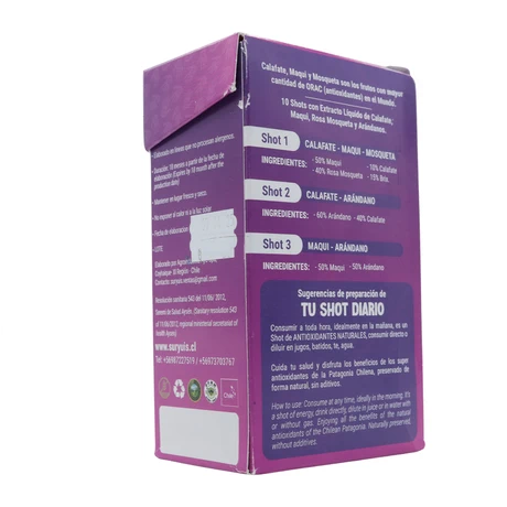 Shots x 10 calaf - arand - mosq - maqui 15 ml , Australox - vista alternativa