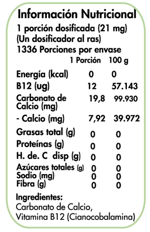 Vitamina B12 Gran Formato x1336 porciones de 12 ug (En 8 sachet 2000 ug), Dulzura Natural - vista alternativa