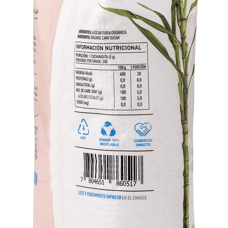 AZUCAR RUBIA ORG. 1 KG, MANARE - vista alternativa