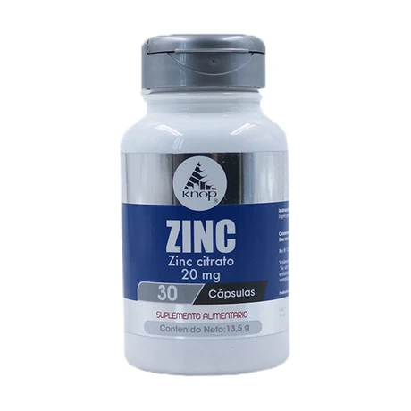 Zinc 20mg x 30 cápsulas – Knop Laboratorios®