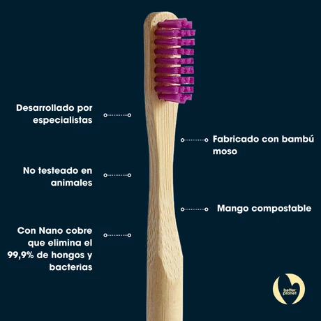 Cepillo de Dental Biodegradable Morado 1 un - vista alternativa