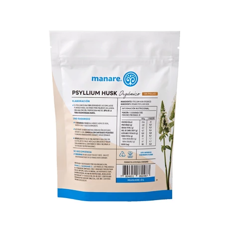 Psyllium husk orgánico 200 g, manare - vista alternativa