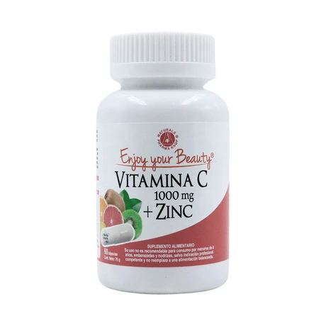 Vitamina C 1000 mg + Zinc 15 mg x60 cápsulas, Enjoy your beauty