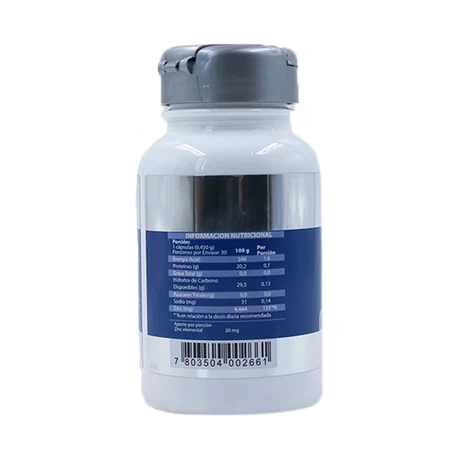 Zinc 20mg x 30 cápsulas – Knop Laboratorios® - vista alternativa